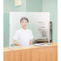 アイリスチトセ デスクスクリーン カウンター 高さ調節可能 透明 幅600×奥行230×高さ605~805mm 飛沫防止・飛沫対策 1セット（4台入）