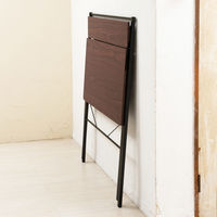 永井興産 棚付折りたたみワークデスク 幅850×奥行645×高さ920mm ブラウン NK-567BR 1台（直送品）