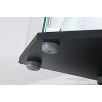 不二貿易 ガラスコレクションコーナーケース 幅780×奥行390×高さ1200mm ブラック 99487 1台（直送品）