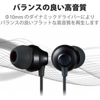 ステレオイヤホン/カナル型/φ3.5mm/マイク付/Fast Music/F12C/10.0mmドライバー/ブラック EHP-F12CMBK（直送品）