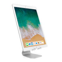 タブレットスタンド /7～13インチ対応/卓上タイプ/BIG SWING/シルバー AS-BSBM-SL 1個 アーキサイト