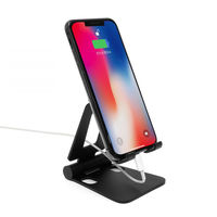 スマホスタンド 折りたたみ小型/～5インチまで対応/mini DOUBLE SWING/ブラック AS-MWBM-BK 1個 アーキサイト