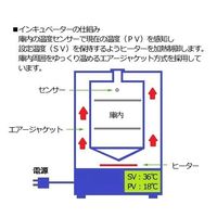 アズワン インキュベーター(プログラム式・エアジャケット自然対流式) 87L 出荷前バリデーション付 EIP-450V 1箱（直送品）
