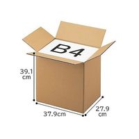 ダンボールケース 37.9×27.9×39.1(26.1・31.1)cm B4 入数10枚 61-7329-87 1セット(10枚)（直送品）