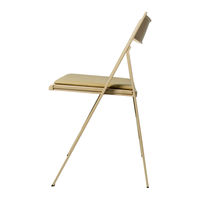 arrmet ポケットクッション 折り畳みチェア ベージュ POCC-BE 1セット(2脚入)（取寄品）