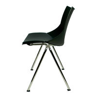 cerantola コスカクッション スタッキングチェア ブラック 2koska/c/bk 1セット(2脚入)（取寄品）