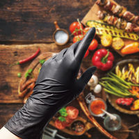 【使いきりニトリル手袋】宇都宮製作 シンガーニトリル手袋SRB NBR035BPFKBM 粉なし 黒 M 1箱（100枚入）（わけあり品）