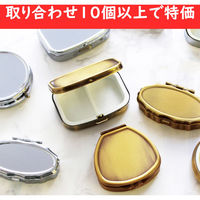 日本紐釦貿易 ピルケース 丸型 φ50mm アンティークゴールド A8-37 1セット(5個)