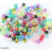 島村 丸ビーズ 200個入り DX 4mm MIX ASH-DX4M-MIX 1セット(200個×5袋)