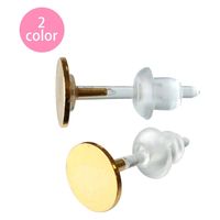 日本紐釦貿易(Nippon Chuko) 日本紐釦貿易 台付き樹脂ピアス5組入り 全長11mm ゴールド KE195-G　3袋（直送品）