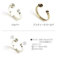 日本紐釦貿易 フォークリング片穴パーツ用 2個入り 内径17mm 13号 シルバー KE611-S（直送品）