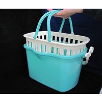 日本メデカルサイエンス 水切り付バケツ 10L アクア 63-5595-40 1個（直送品）