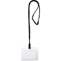 西敬 マイティループエコノミー名札(小)ファスナー付(1P)黒 MLE-332D 1個