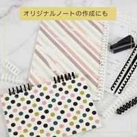 カール事務器 ルーズリング 14mm ホワイト 6本入 LR-14-W 1袋