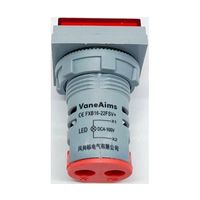 共立電子産業 DC4ー100V LEDデジタル電圧計 角型 赤 65-9620-77 1個（直送品）