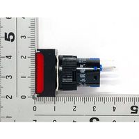 共立電子産業 照光式プッシュスイッチ 長方形 モーメンタリ 赤色 24V 65-9644-98 1個（直送品）
