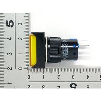 共立電子産業 照光式プッシュスイッチ 長方形 モーメンタリ 黄色 24V 65-9645-01 1個（直送品）