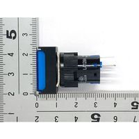 共立電子産業 照光式プッシュスイッチ 長方形 オルタネイト 青色 24V 65-9645-04 1個（直送品）