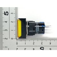 共立電子産業 照光式プッシュスイッチ 長方形 オルタネイト 黄色 24V 65-9645-05 1個（直送品）