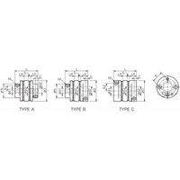 三木プーリ サーボフレックスカップリング SFCーDA2(ダブルエレメント・クランプ) SFCー030DA2ー6.35Bー9.525B 1個（直送品）