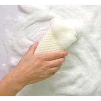 バス スポンジ 立体ネット ホワイト 1個 まめいた