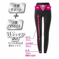 SLIMWALK（スリムウォーク）ビューアクティ 燃焼シェイプレギンス SMサイズ 2個　ピップ