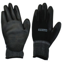 【ウレタン背抜き手袋】小野商事 エステルブラック L AG7701-100P 1組(10双)