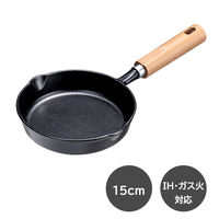 イシガキ 鉄鋳物 スキレット 15cm 木柄 IH ガス火対応 4453 1個