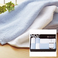 オオタ 泉州こだわりタオル 本晒し バス・フェイスタオルセット 24-7532-070 1箱（直送品）