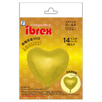 宝興産 IBハート14AT.Mゴールドバルーン 風船 パッケージ5袋入り 0201511207 1セット(5袋入)（直送品）