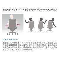 【設置込】イトーキ エフチェア ハイバック 布張り 可動肘 ハンガー付 樹脂脚 ラズベリーレッド×白 KG137PSHM-W9M4 1脚（直送品）