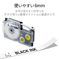 ネームランド用互換テープ 透明黒文字8m6mm幅 CTC-CXR6X カラークリエーション 1個