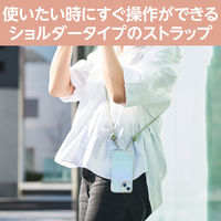 スマホ ショルダー ストラップシート付 丸ひも 紐直径6mm &me グリーン P-STSDH2LR06GN エレコム 1個