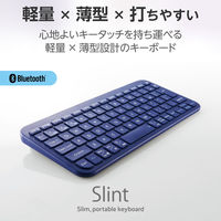 ワイヤレス キーボード Bluetooth パンタグラフ 軽量 電池式 ブルー TK-TM10BPBU エレコム 1個