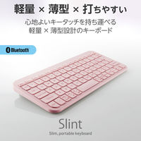 エレコム Bluetoothミニキーボード/Slint/薄型/パンタグラフ式/マルチペアリング/ピンク TK-TM10BPPN 1個