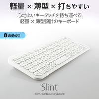 エレコム Bluetoothミニキーボード/Slint/薄型/パンタグラフ式/マルチペアリング/ホワイト TK-TM10BPWH 1個