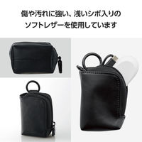 イヤホンケース ワイヤレスイヤホン ソフトレザー L字ファスナー Lサイズ ブラック TWS-EP23LLBK エレコム 1個