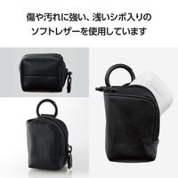 イヤホンケース ワイヤレスイヤホン ソフトレザー L字ファスナー Sサイズ ブラック TWS-EP23LSBK エレコム 1個（直送品）