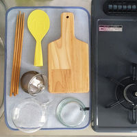 無限に抗菌する水切りマット ブルー 1枚 Knit Kobo.h