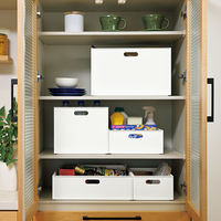 JEJアステージ カロキューブ縦型ハーフ ホワイト 収納ボックス 1セット（1個×5）