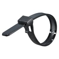 オーム電機 リピートタイ150黒 150W30BK 09-1257 1セット(150本)（直送品）