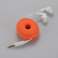 オーム電機 イヤホン用コードリール オレンジ AUD-P5854-D 1セット(20個)（直送品）