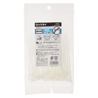 オーム電機 結束バンド ロックタイ 100mm 白 100本入り OHM LT-100W100WH 1セット(2000本)（直送品）