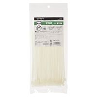 オーム電機 結束バンド ロックタイ 200mm 白 100本入り OHM LT-200W100WH 1セット(1000本)（直送品）