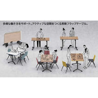 コクヨ イニシア 昇降 フラップテーブル 幅1800×奥行750 ナチュラル×ブルー×ブラック TIN-SK1807H-BW15K1 1台（直送品）