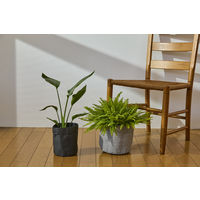 【園芸用品】 アイリスオーヤマ テキスタイルプランター ラウンド グレージュ TXP-R20H 1個