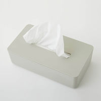 サラサドットコム b2cティッシュボックス ティッシュケース バイオプラスチック ウォームグレー tic0010wgy 1個