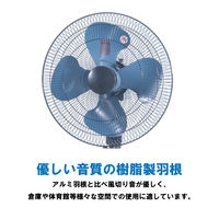 ナカトミ 45cm 工場扇 キャスター式 風量3段階 アッシュブルー TZC-45P 1台