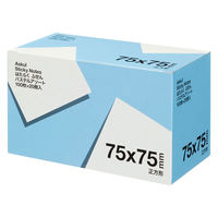 アスクル はたらく ふせん 75×75mm パステル5色アソート （正方形） 20冊  オリジナル（わけあり品）