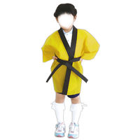 アーテック カラー不織布ハッピ 子供用 Jサイズ 黄 1290 1セット（1個×4）